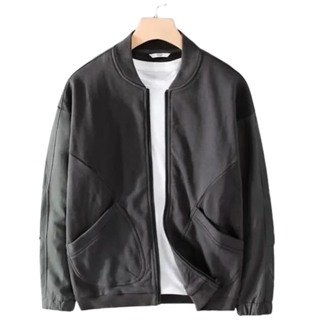 【巴黎精品】父親節禮物 棒球外套休閒夾克(春秋寬鬆復古純棉男外套2色a1bv10)
