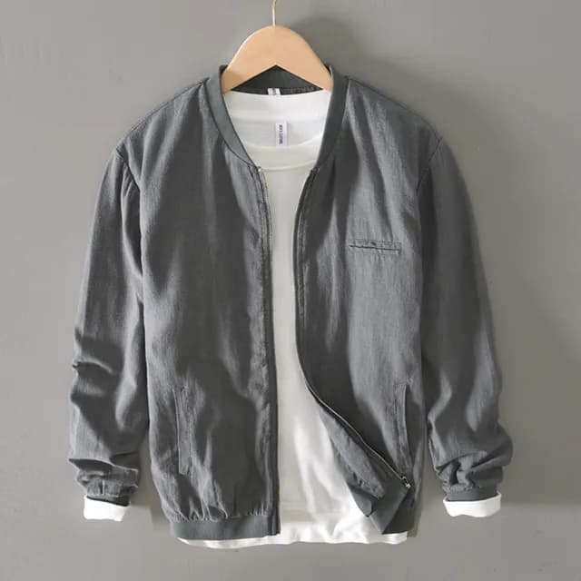 【巴黎精品】父親節禮物 棒球外套休閒夾克(經典復古純色寬鬆男外套5色a1bv8)
