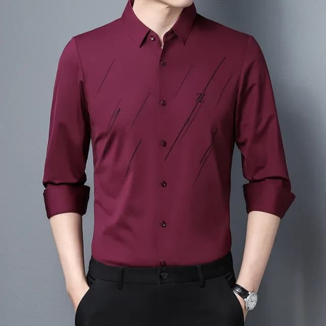 【米蘭精品】現貨+預購 襯衫長袖上衣(春款薄款寬鬆休閒男裝父親節禮物5色74eq20)