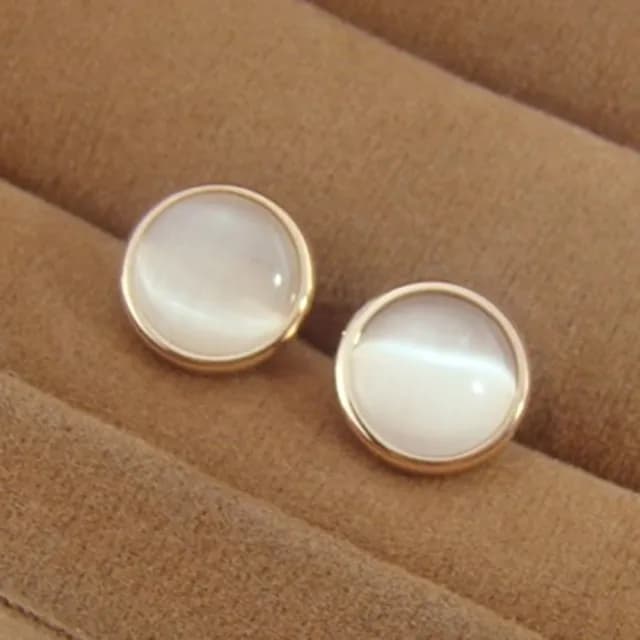 【米蘭精品】現貨+預購 玫瑰金貓眼石耳環流行飾品(時尚氣質精選母親節生日情人節聖誕節交換禮物71at9)