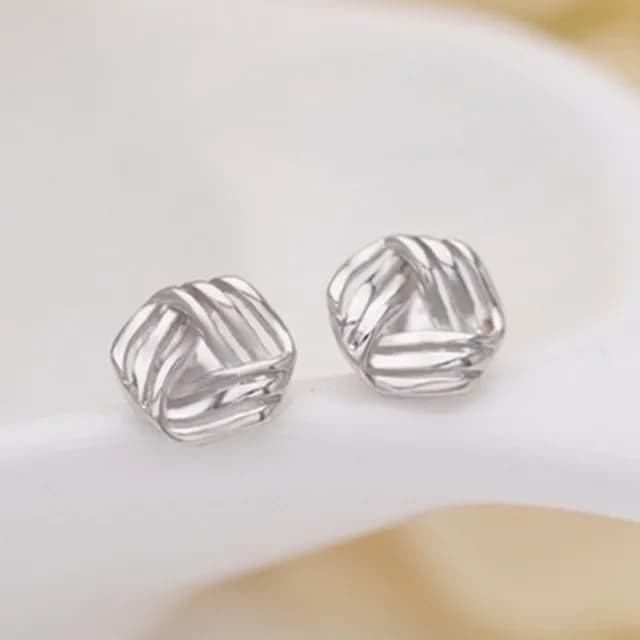 【米蘭精品】現貨+預購 耳環耳針式流行銀飾品(時尚獨特旋轉七夕情人節生日聖誕節交換禮物73ac28)