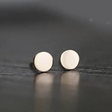 【米蘭精品】現貨+預購 玫瑰金耳環流行飾品(時尚簡約百搭小豆豆母親節生日情人節聖誕節交換禮物71at3)