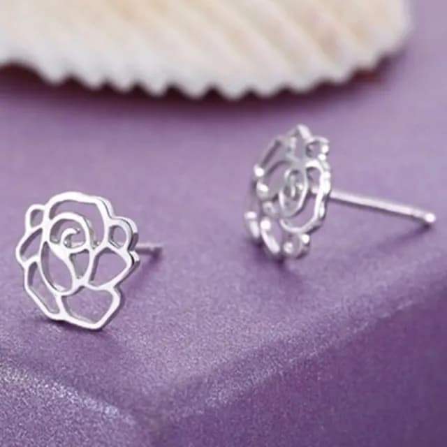 【米蘭精品】現貨+預購 耳環耳針式流行銀飾品(精選優雅玫瑰花七夕情人節生日聖誕節交換禮物73ac5)
