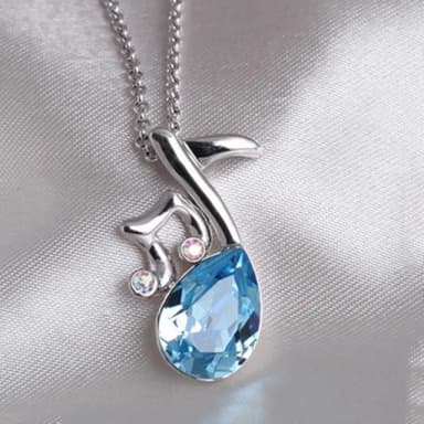 【米蘭精品】現貨+預購 項鍊水晶流行飾品(鑲鑽甜心氣質音符造型母親節情人節生日聖誕節交換禮物5色73aj19)