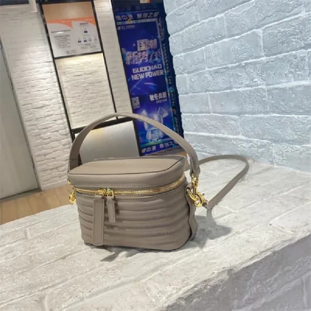 【巴黎精品】情人節禮物 真牛皮側背包真皮革單肩背包托特包手提包隨身女包包(小眾設計時尚千層5色a1bh49)