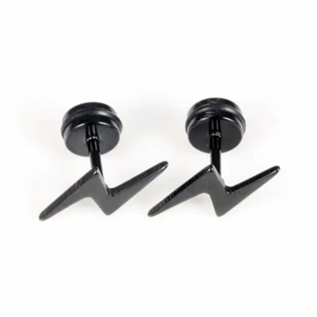 【米蘭精品】現貨+預購 鈦鋼耳環耳飾(帥氣時尚閃電造型母親節情人節生日聖誕節交換禮物2色73cn34)