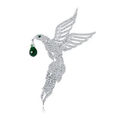 【米蘭精品】現貨+預購 胸針鍍白金水晶胸章飾品(時尚別緻鑲鑽小鳥情人節生日聖誕節交換禮物首選3色73cw22)
