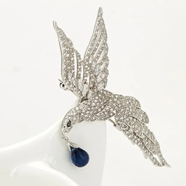 【米蘭精品】現貨+預購 胸針鍍白金水晶胸章飾品(時尚別緻鑲鑽小鳥情人節生日聖誕節交換禮物首選3色73cw22)