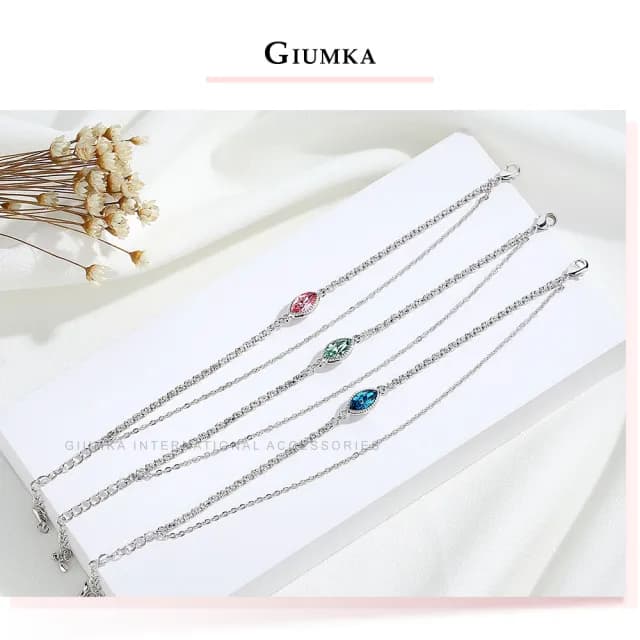 【GIUMKA】手鍊．幸福果實． 施華洛世奇水晶元素．新年禮物(銀色款)
