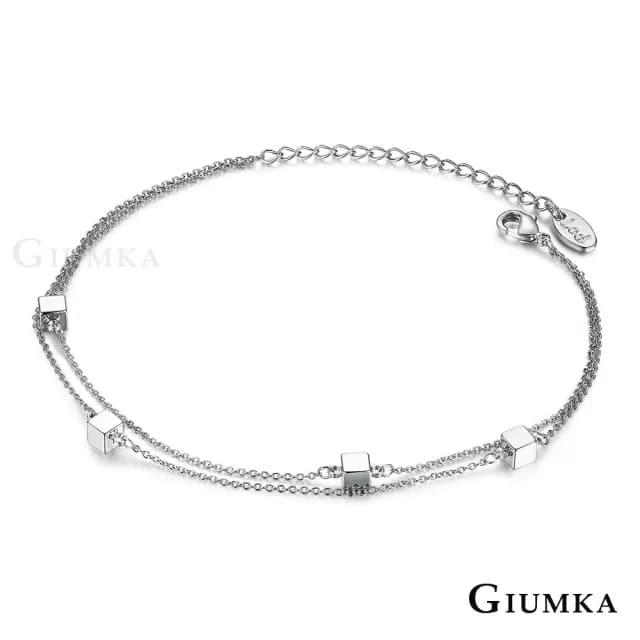 【GIUMKA】女士腳鍊．俏麗小方糖．新年禮物/開運/送禮(銀色款)