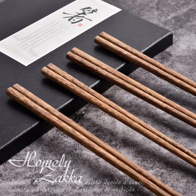 【Homely Zakka】天然實木餐具筷子25cm_禮盒10雙組(實木筷 木頭筷 筷子禮盒 原木筷子)