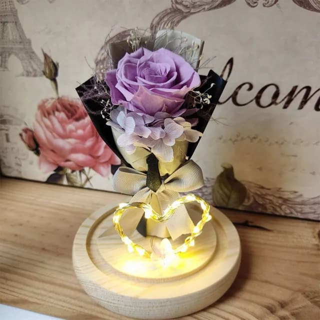【OSTARA FLORIST 奧斯塔拉花藝】紳士物語永生花罩盅(永生玫瑰花、父親節、生日禮、榮昇、花禮)