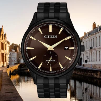 【CITIZEN 星辰】GENTS系列 可可棕 小秒針 光動能 時尚腕錶 畢業禮物 送禮 推薦(BV1115-82X)