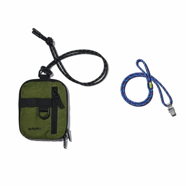 【bitplay】Essential Pouch 機能小包 V2 軍綠色+ 8mm撞色掛繩組(情人節 禮物 尾牙