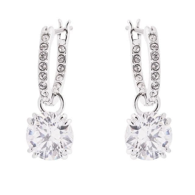 【SWAROVSKI 施華洛世奇】Constella 水滴形耳環(真 品 平 輸)