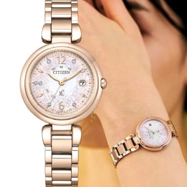 【CITIZEN 星辰】Xc 系列 Sakura 鈦金屬 光動能全球電波對時腕錶 女錶  手錶 畢業 禮物 推薦(ES9467-62W)