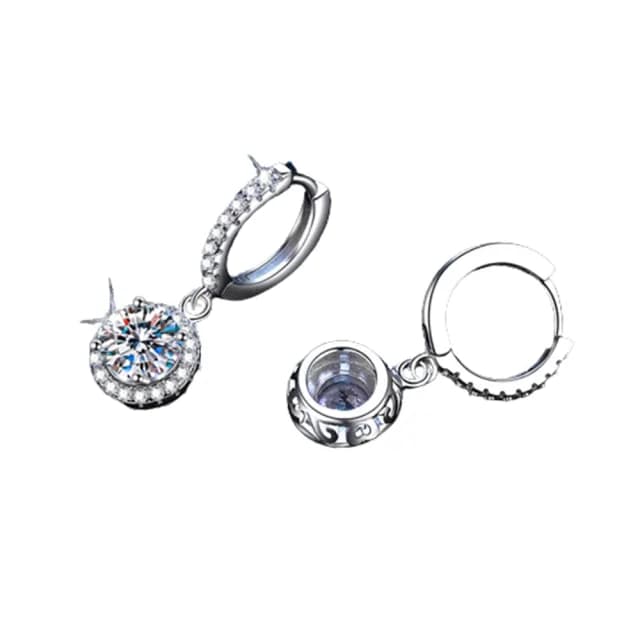 【巴黎精品】現貨+預購 莫桑石耳環925純銀耳針(1ct圓包經典耳圈女飾品a1co94)