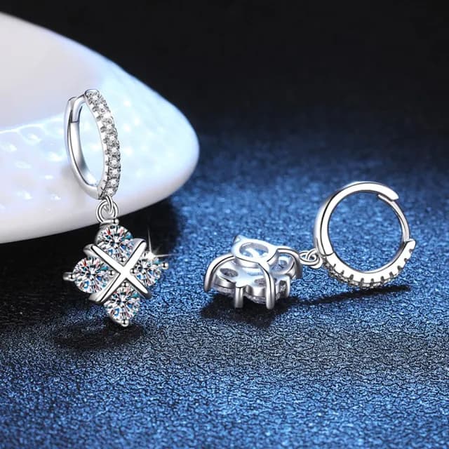 【巴黎精品】現貨+預購 莫桑鑽石耳環925純銀耳環耳針銀飾(2.4克拉女飾品生日情人節禮物a1co69)