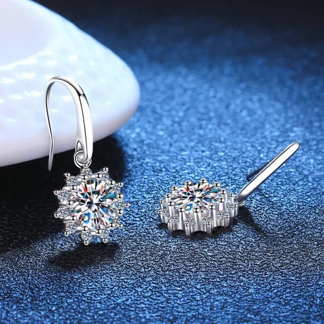 【巴黎精品】現貨+預購 莫桑鑽石耳環925純銀耳環耳針銀飾(1克拉女飾品生日情人節禮物a1co87)