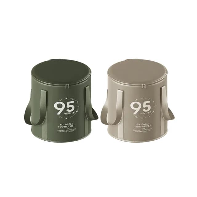 【Kyhome】旅行便攜帶蓋泡腳桶 可折疊泡腳袋 足浴桶 足浴盆 交換禮物