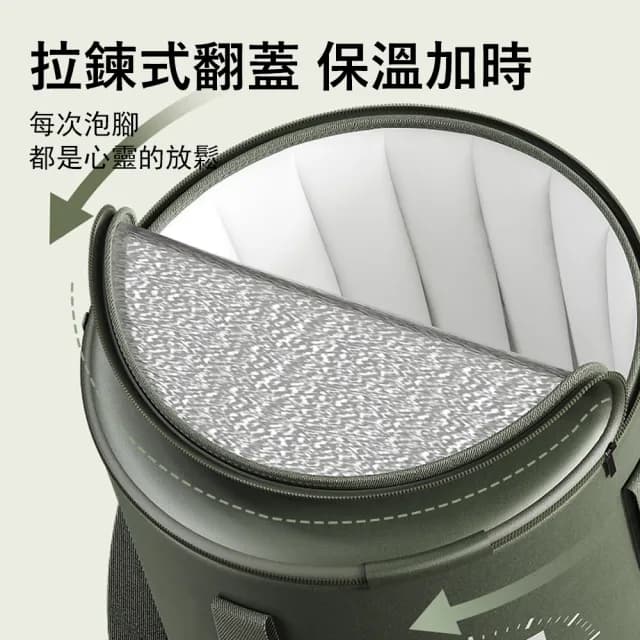 【Kyhome】旅行便攜帶蓋泡腳桶 可折疊泡腳袋 足浴桶 足浴盆 交換禮物