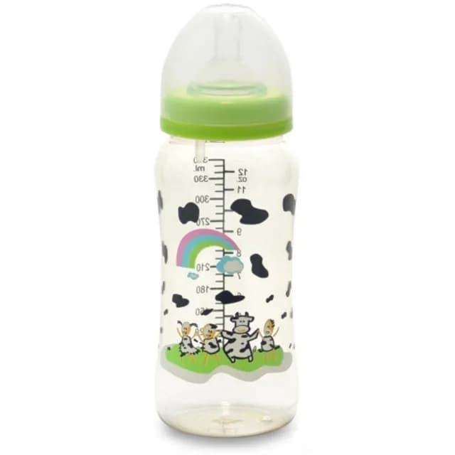 【貝喜力克】防脹氣寬口徑PES乳牛奶瓶360ml(隨機色)