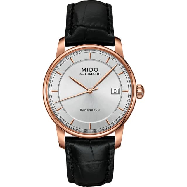 【MIDO 美度】官方授權 Baroncelli II 爵士時尚機械錶-38mm 手錶 送禮 推薦(M86003104)