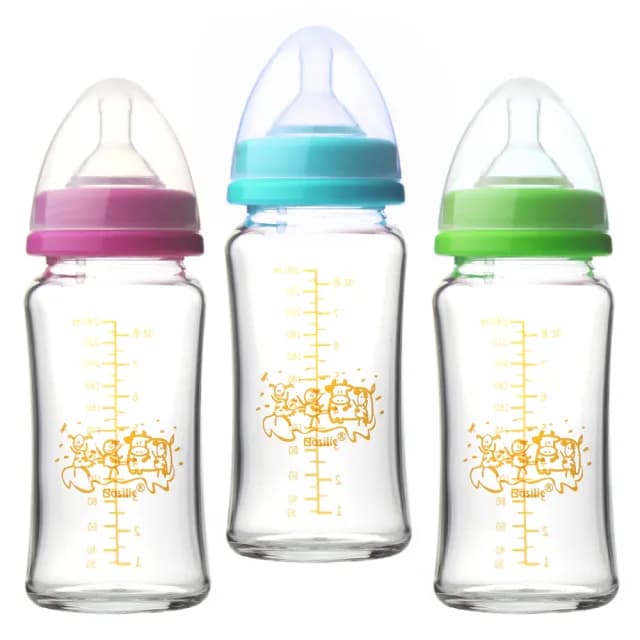 【貝喜力克】防脹氣高耐熱寬口徑玻璃奶瓶 240ml