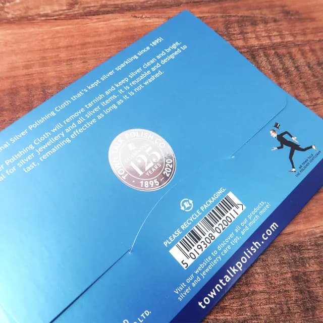 【Town Talk】父親節禮物 英國皇室御用拭銀布銀 飾日常保養清潔專用 Town talk 銀器拭亮布-中尺寸擦銀布2件