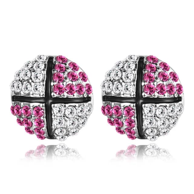 【GIUMKA】耳環．桃紅．採用施華洛世奇水晶元素(情人節禮物．送禮)