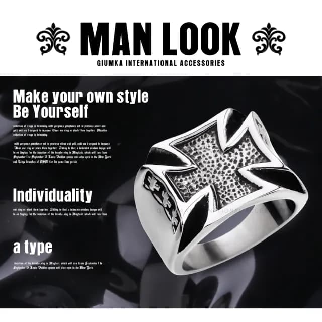 【GIUMKA個性潮男】情人節禮物．戒指．守護使者戒指．白鋼．新年禮物(銀色)