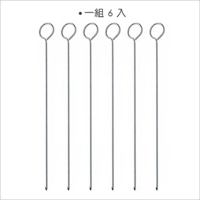 【KitchenCraft】金屬烤肉串叉6入 20cm / 燒烤串叉 烤肉用具 中秋節 露營烤肉 BBQ