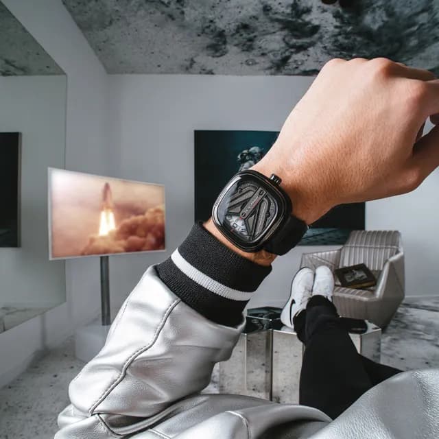 【SEVENFRIDAY】M3 星際太空船自動上鍊機械錶-黑/47mm 送禮 禮物 推薦(M3)