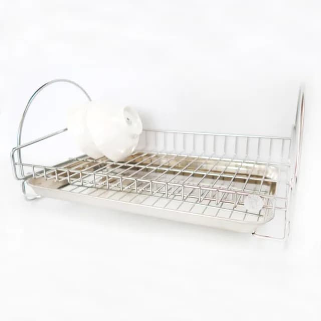 【不鏽佳居】304不鏽鋼單層直立式餐具瀝水架附不鏽鋼瀝水盤(304 碗盤 瀝水 瀝乾 瀝水架 置物架) 