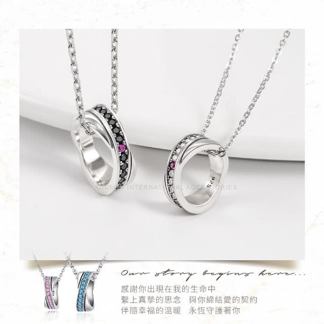 【GIUMKA】情侶對鍊．純銀項鍊．心中唯一．情人節禮物(銀色)