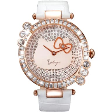 【Galtiscopio 迦堤】夢幻旋轉I’m Hello Kitty水晶錶-42mm 禮物 送禮 推薦(MGKYRGS001WLS)