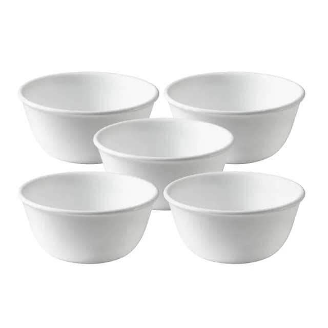 【CORELLE 康寧餐具】純白450ML中碗 五入組