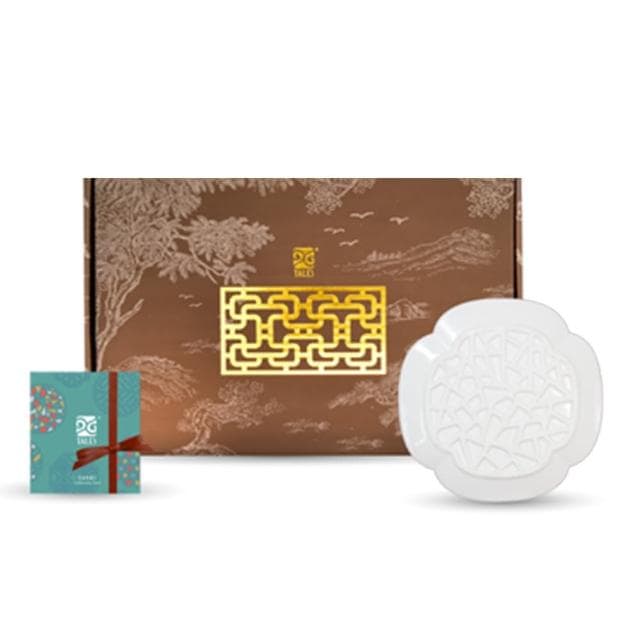 【TALES 神話言】花窗舞影-冰玉丁香．盤(文創 禮品 禮物 收藏 骨瓷)