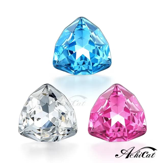 【AchiCat】耳環．耳針式．幾何三角(送閨蜜．白色情人節禮物)