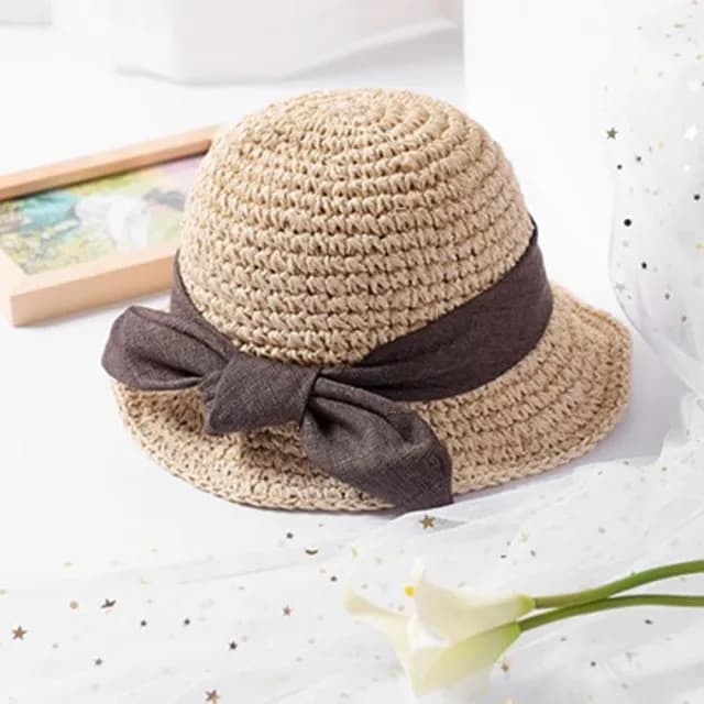 【米蘭精品】現貨+預購 草帽防曬遮陽漁夫帽(夏季休閒百搭蝴蝶結女帽子母親節禮物5色73rp150)