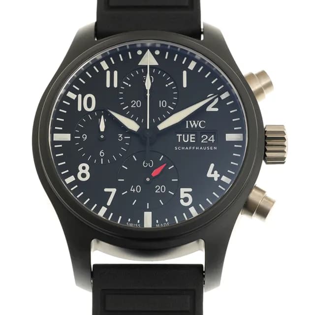 【IWC 萬國錶】飛行員TOP GUN 海軍空戰部隊橡膠腕表x41.9mm(IW389401)