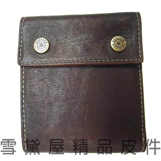 【ZODENCE 佐登司】父親節禮物 真皮包包  男仕中性短夾進口專櫃100%進口牛皮革材質(雙暗釦三折復古設計主袋