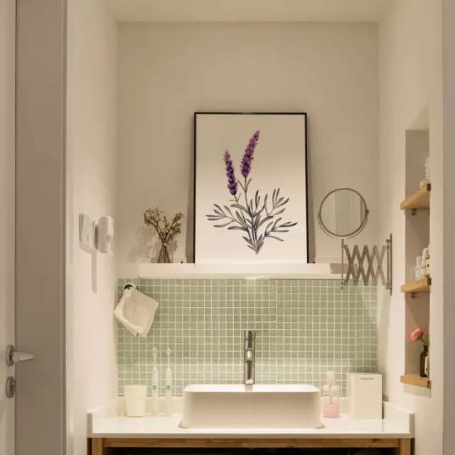 【菠蘿選畫所】紫色浪漫薰衣草-50x70cm(畫/花草植物/盆栽/臥室掛畫/家居佈置/手繪裝飾)