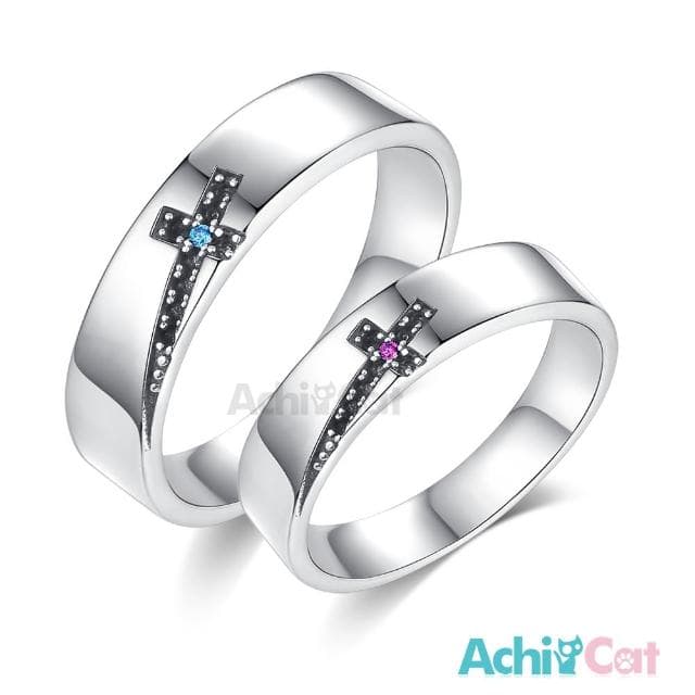 【AchiCat】情侶戒指．純銀戒指 ．防小人尾戒(新年禮物．十字架)