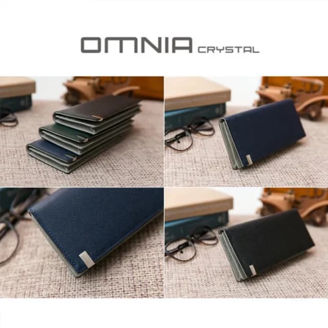 【OMNIA】父親節禮物 韓國tie真皮包包 男用長夾 NO.1166A(男長夾 長皮夾)