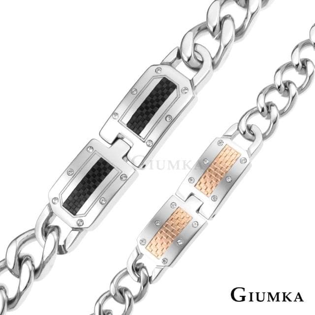 【GIUMKA】新年禮物．開運．情侶手鍊(黑色/玫金)
