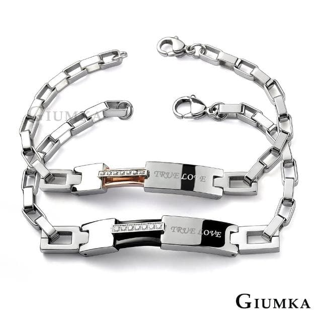 【GIUMKA】新年禮物．開運．情侶手鏈(黑色/玫金)