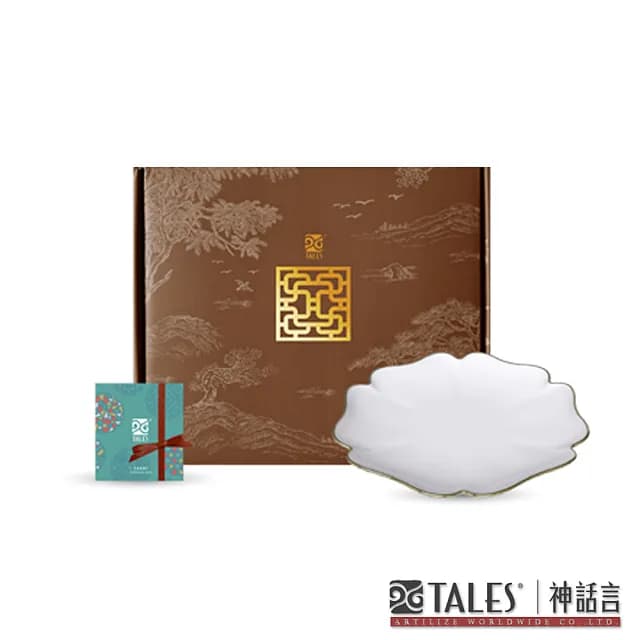 【TALES 神話言】花窗舞影-繁花錦葵．16CM大盤(文創 禮品 禮物 收藏)