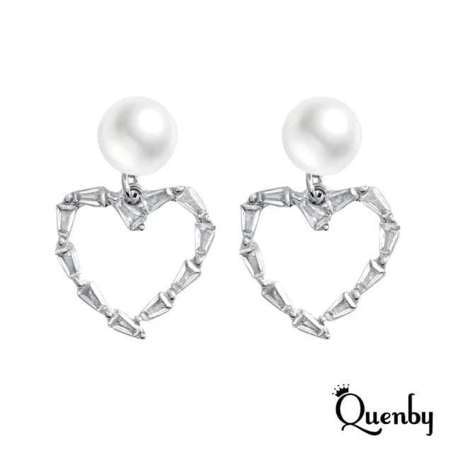 【Quenby】925純銀 百搭顯瘦氣質美女款珍珠耳環(耳針/飾品/配件) - momo購物網 - 好評推薦 -
