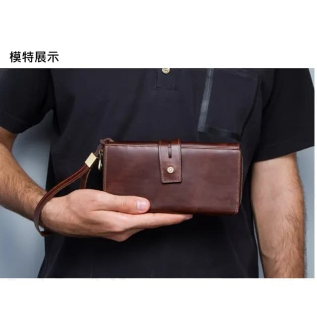 【玩皮工坊】父親節禮物 真皮包包 頭層牛皮28卡位翻頁式男士皮夾皮包錢夾男夾LH585(2色可選)